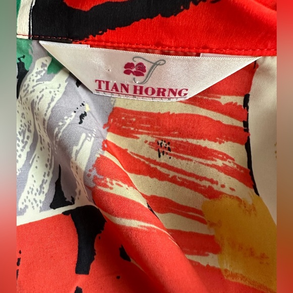 Retro shirt/Orange/Black/White/Green/Size M - Picture 5 of 5